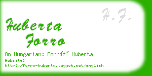 huberta forro business card